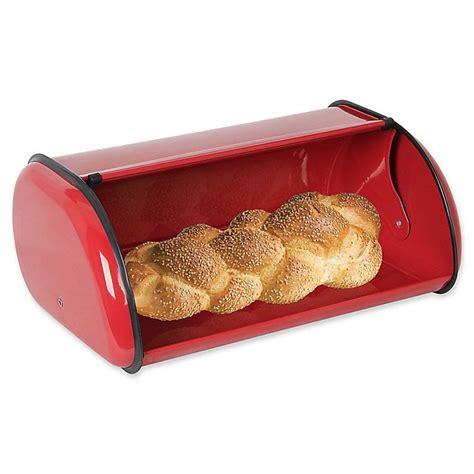 stainless steel bread box bed bath and beyond|Home Basics Stainless Steel Bread Box with Window .